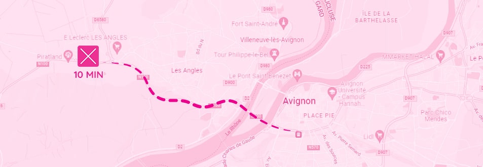 Situation du centre Atout-Box à Avignon